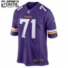 Camiseta Niño Minnesota Vikings Christian Darrisaw 71 Nike Púrpura 2021 NFL Draft